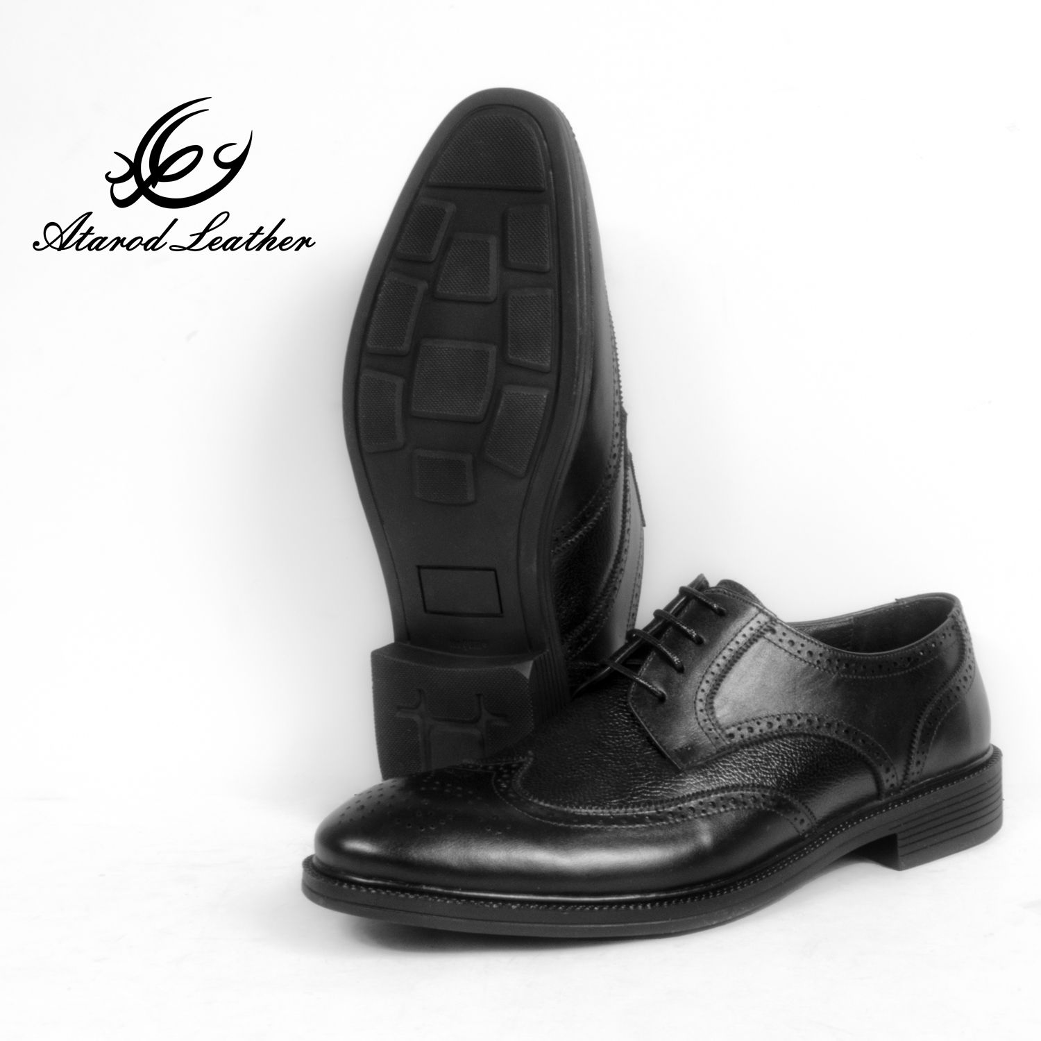 کفش مردانه چرم عطارد مدل چرم طبیعی کد SH136 -  - 3