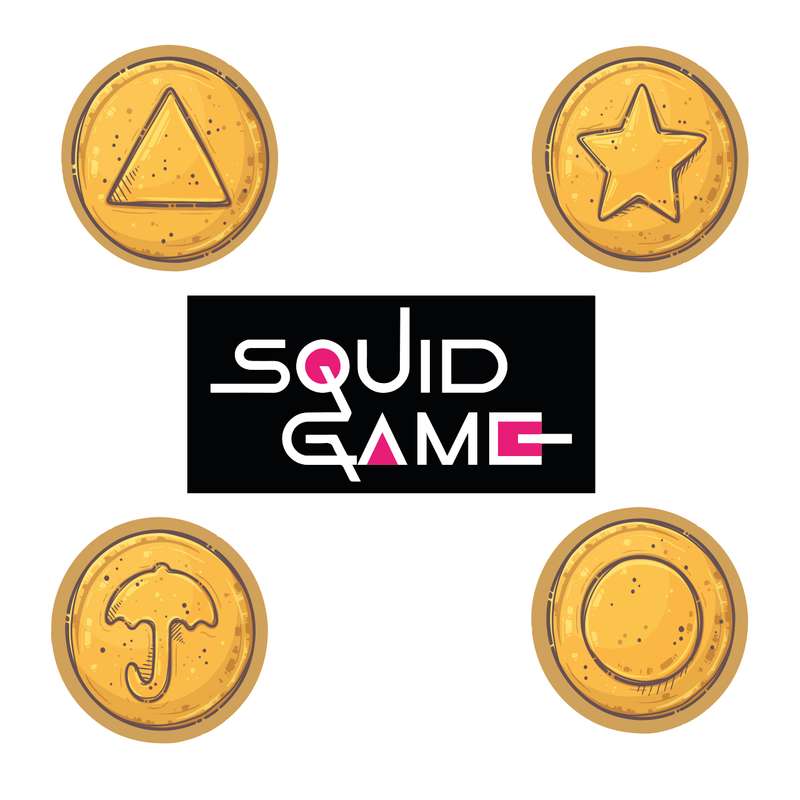 استیکر چوبی کودک ناویا طرح squid game کد 02 مجموعه 5 عددی