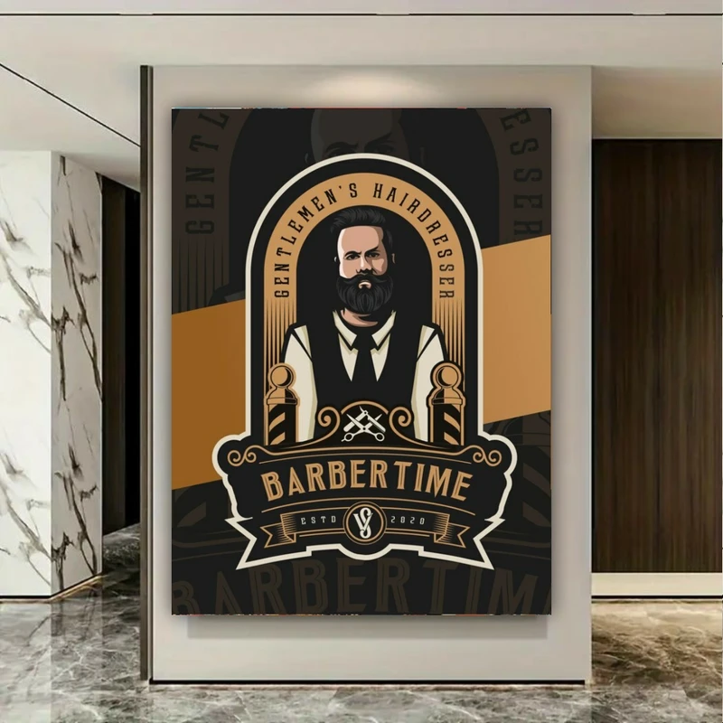  تابلو بوم طرح مخمل آرایشگاه مردانه مدل اسپرت کد GR1847