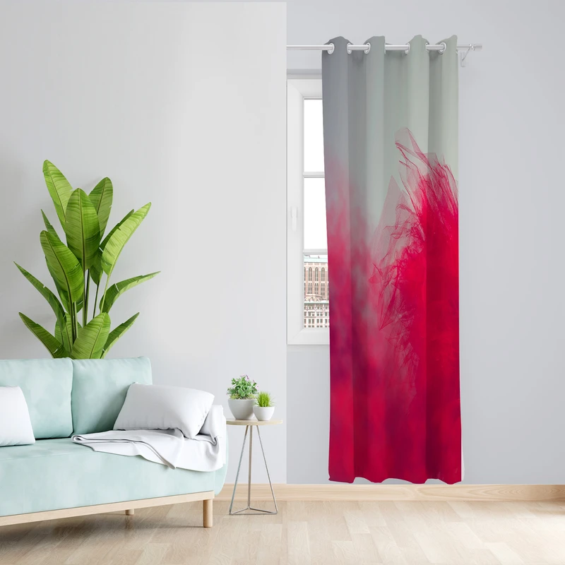 پرده طرح پر مدل مخمل پانچی کد L 763 Z سایز 140x200 سانتی متر