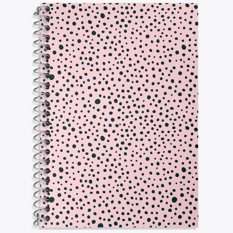 دفتر زبان 50 برگ خندالو مدل سه خط طرح پترن خال خالی کد N520