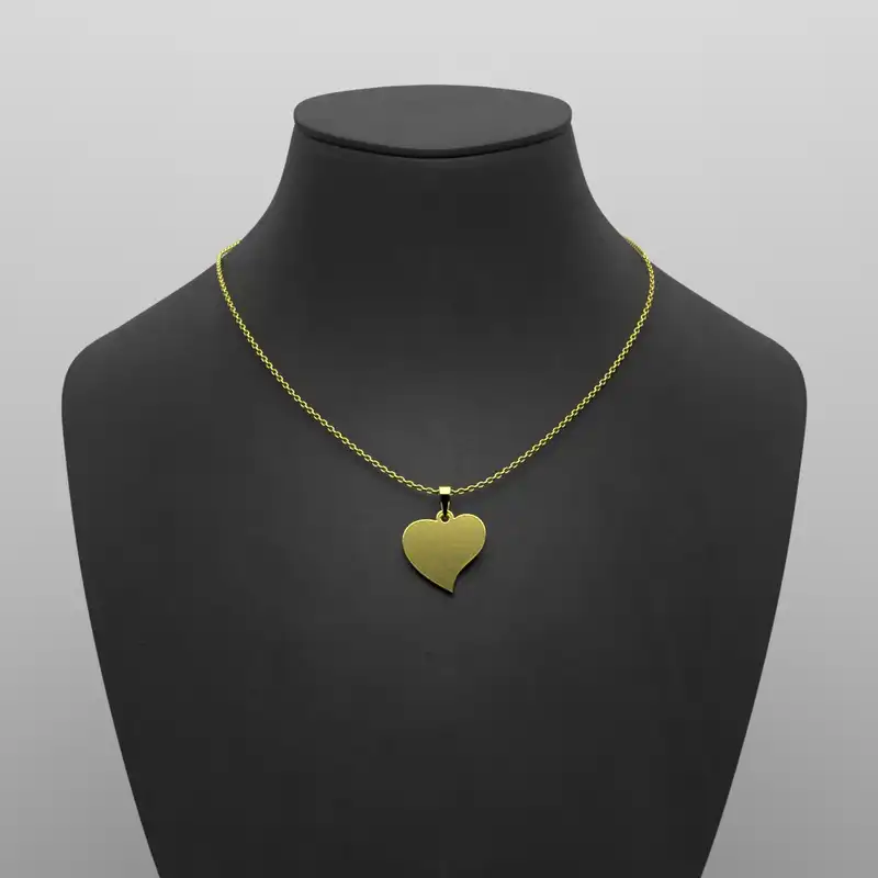 گردنبند طلا 18 عیار زنانه مدوپد مدل قلب کد E3-1-1036