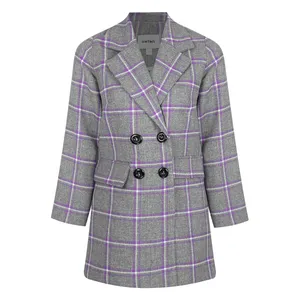 پالتو زنانه مدل TARB401 رنگ طوسی