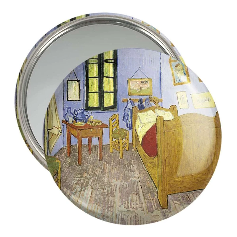 آینه جیبی خندالو طرح اتاق خواب آرل ونگوگ  کد 3729