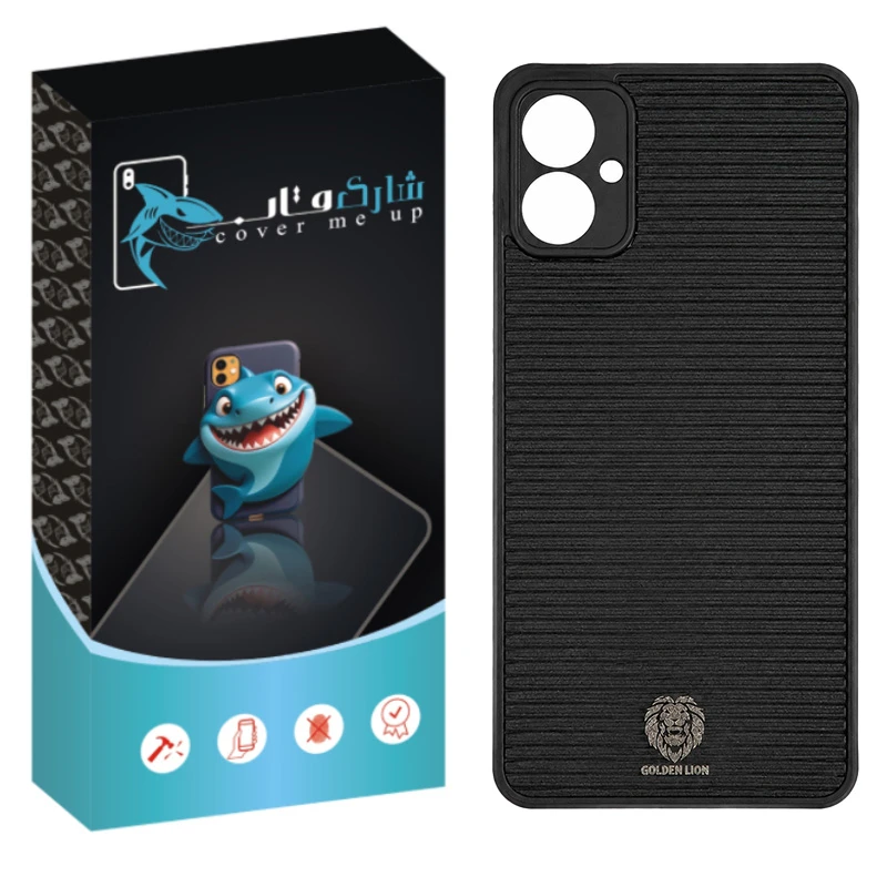 کاور شارک قاب طرح چرم مناسب برای گوشی موبایل سامسونگ Galaxy A06