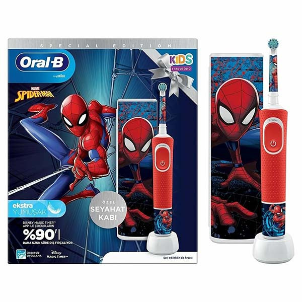 مسواک برقی  کودک اورال-بی مدل Spider Man