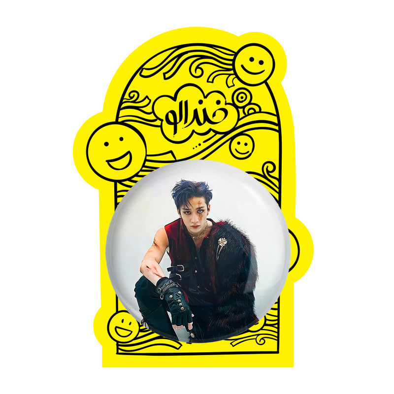 آینه جیبی خندالو طرح بنگ چان گروه استری کیدز Stary Kids مدل تاشو کد 16881