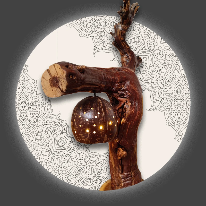 عکس شماره 4 : آباژور مدل چوبی کد ang 480