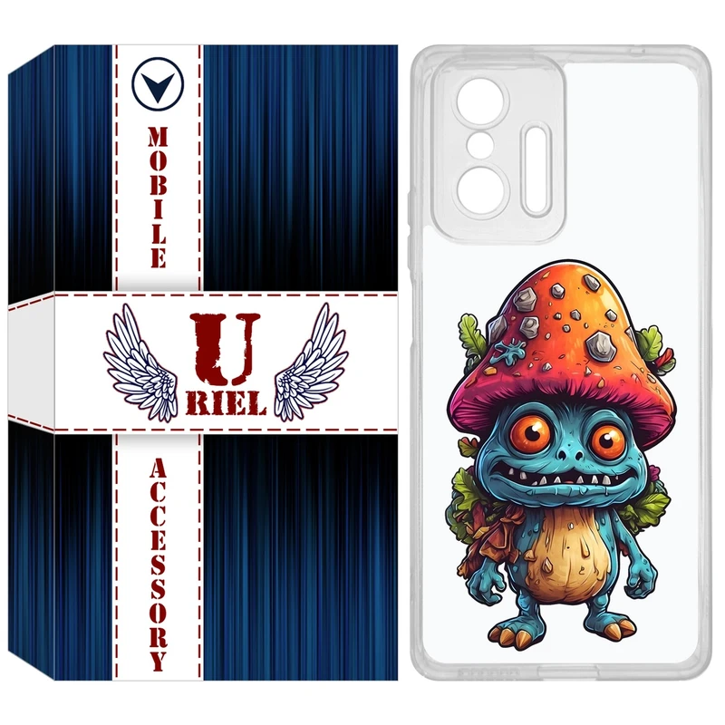 کاور یوریل مدل Clear کد 47 طرح قارچ مناسب برای گوشی موبایل شیائومی 11T / 11T Pro