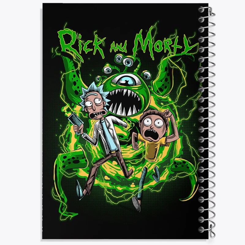 دفتر مشق 50 برگ خندالو طرح ریک و مورتی (Rick and Morty) کد F308