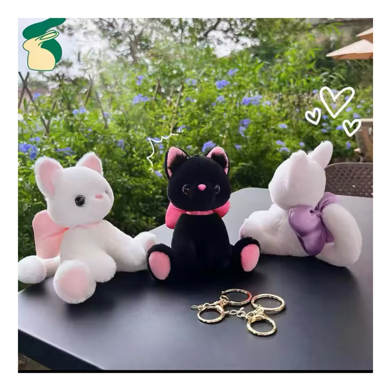 آویز عروسکی طرح گربه پاپیونی مدل 765