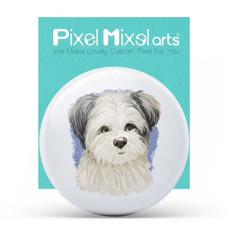 آینه جیبی پیکسل میکسل طرح سگ مدل 50PM-ANDO021