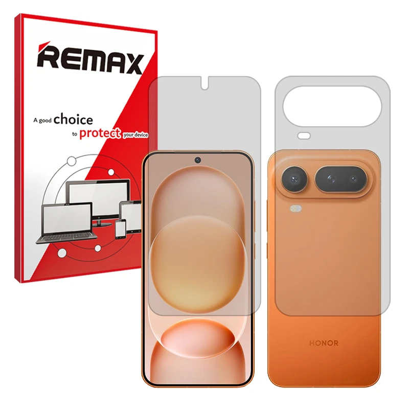 محافظ صفحه نمایش مات ریمکس مدل تمام صفحه مناسب برای گوشی موبایل آنر Magic8 Pro Air به همراه محافظ پشت گوشی