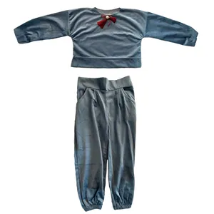 ست بلوز و شلوار دخترانه مدل مخمل