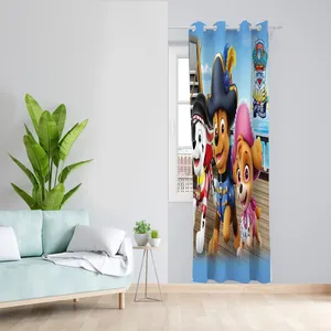 پرده طرح کودک مدل مخمل پانچی کد 1317 سایز 140x200 سانتی متر