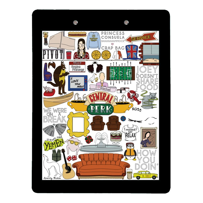 تخته شاسی طرح سریال Friends سایز A4