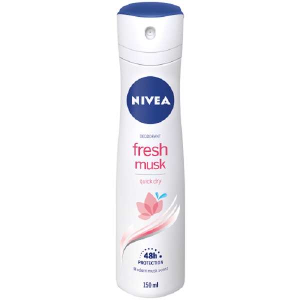 اسپری ضد تعریق زنانه نیوآ مدل FRESH MUSK حجم 150 میلی لیتر اسپری ضد تعریق زنانه نیوآ مدل FRESH MUSK حجم 150 میلی لیتر
