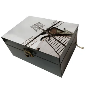 جعبه موزیکال مدل هندلی طرح آسیاب بادی کد T1043