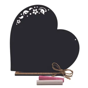 تخته سیاه رین استارطرح قلب و گل سایز 24x24 سانتی متر به همراه گچ