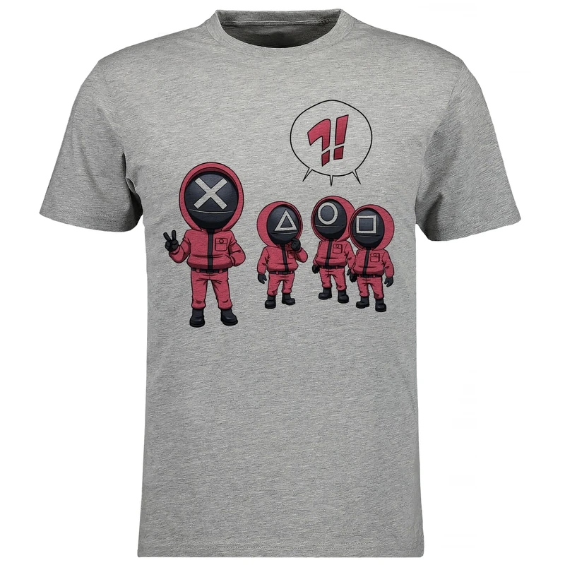 تی شرت آستین کوتاه مردانه مدل بازی مرکب V82