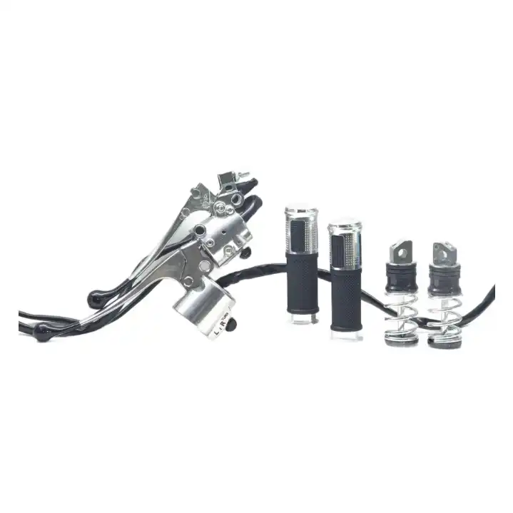 قلوه و دسته فرمان و جاپایی موتور سیکلت مدل 72 مناسب برای هندا 125 مجموعه 6 عددی