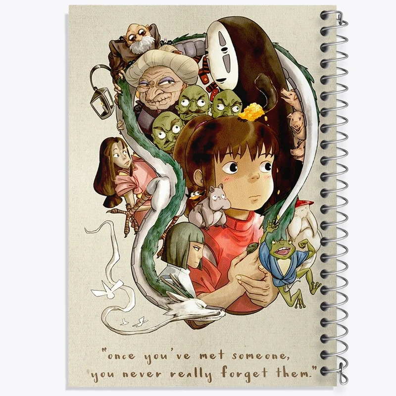 دفتر شطرنجی 50 برگ خندالو مدل انیمه شهر اشباح (Spirited Away) کد F840