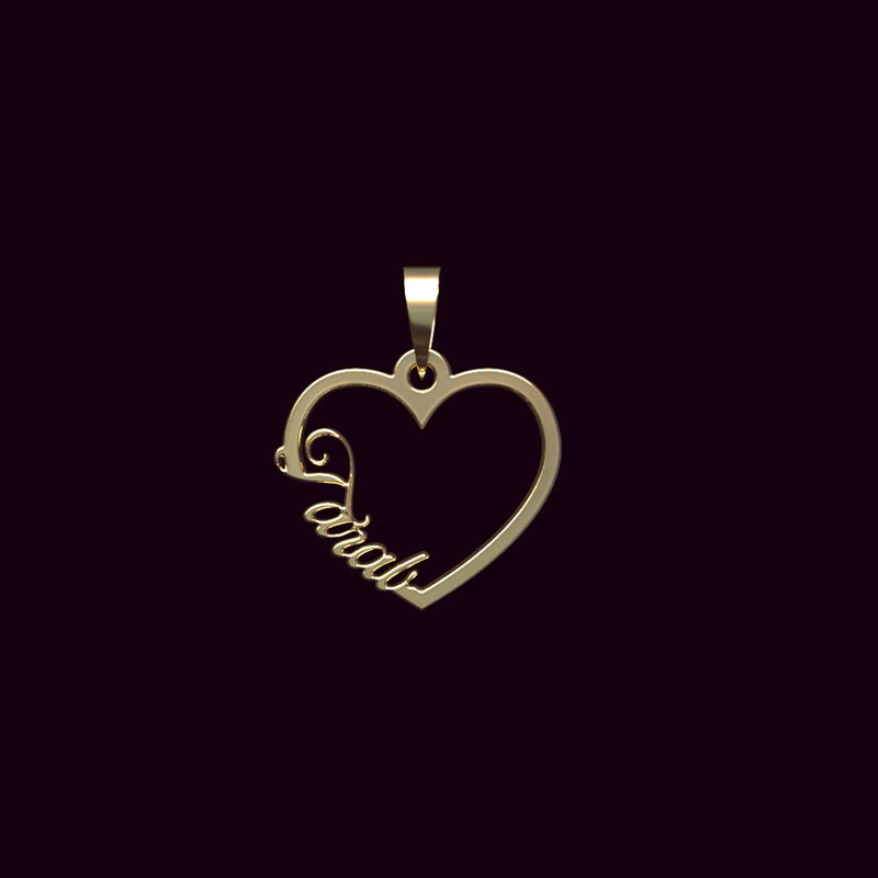 آویز گردنبند طلا 18 عیار زنانه مدوپد مدل اسم طرب tarab کد PB1-10954