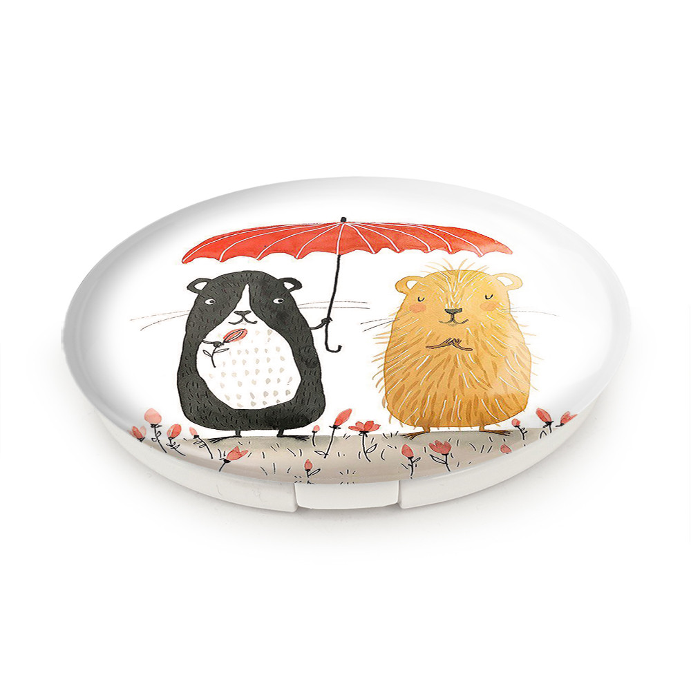 آینه جیبی خندالو طرح موش مدل تاشو کد 5228