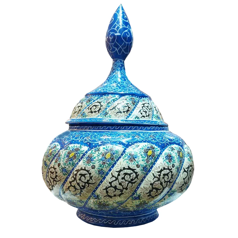 گزخوری میناکاری مسی مدل اسلیمی ختایی کد 2170