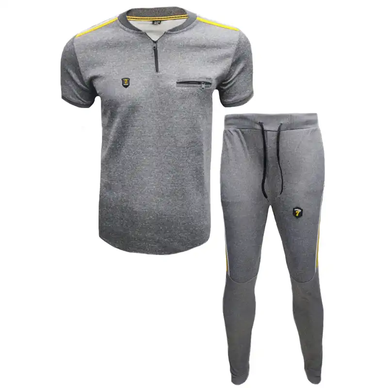 ست تی شرت آستین کوتاه و شلوار ورزشی مردانه مدل خلبانی کد T