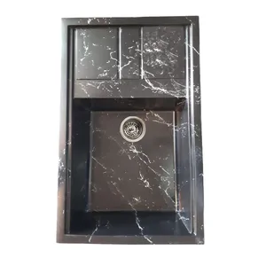 سینک ظرفشویی گرانیت توکار یک لگنه مدل MAK_bw80