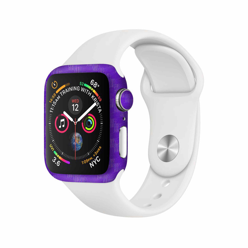 برچسب ماهوت طرح Purple-Fiber مناسب برای اپل واچ Watch 4 40mm