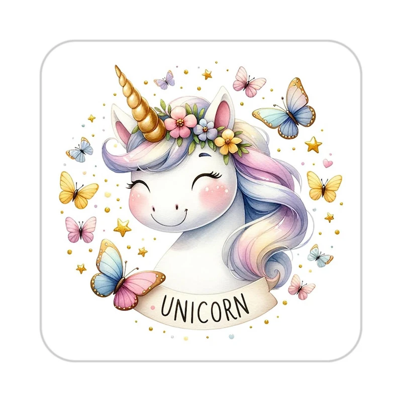 زیر لیوانی کاکتی طرح اسب تک شاخ و یونیکورن مدل mp32652