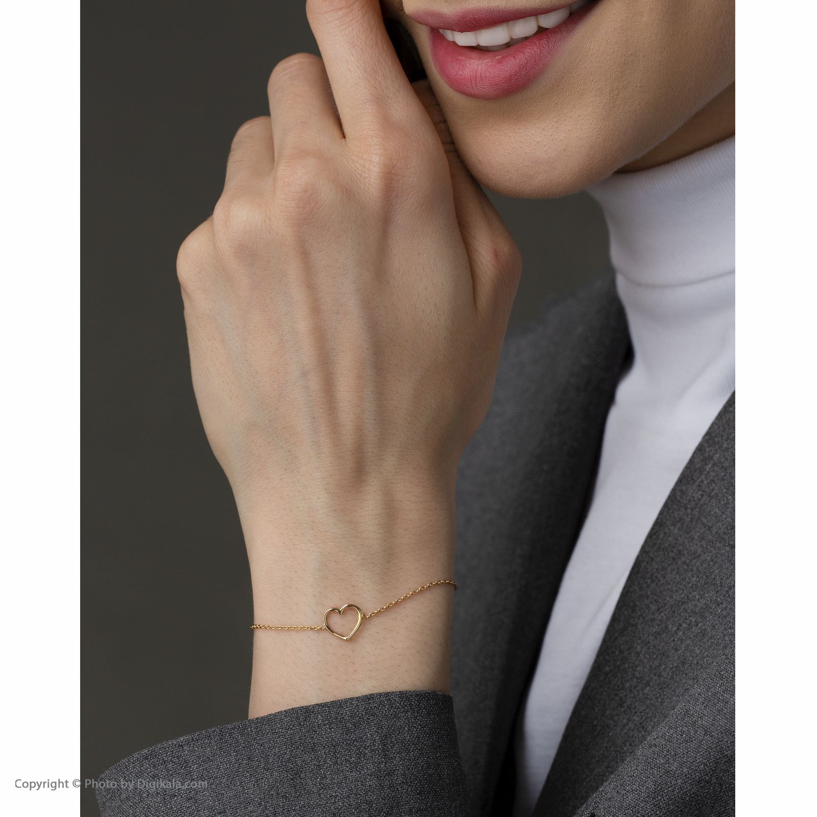 دستبند طلا 18 عیار زنانه میم سا مدل wbc221 -  - 2