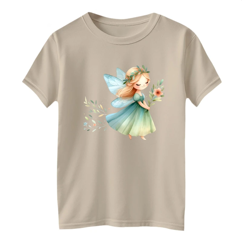 تی شرت آستین کوتاه بچگانه مدل دخترک فرشته کد 6