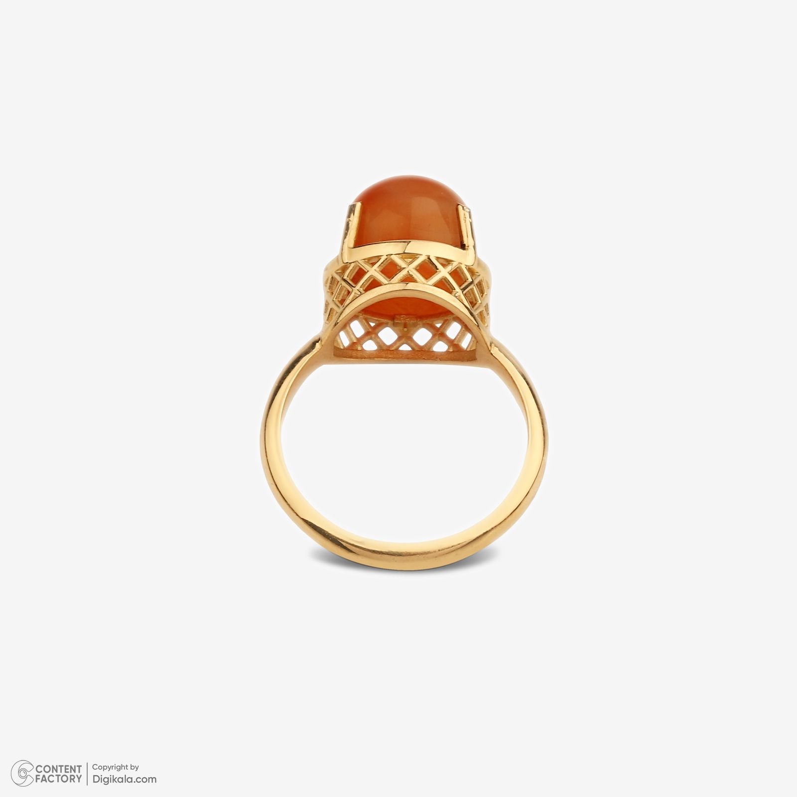 انگشتر طلا کم اجرت 18 عیار زنانه گلدم مدل R344005 سایز 56 -  - 6