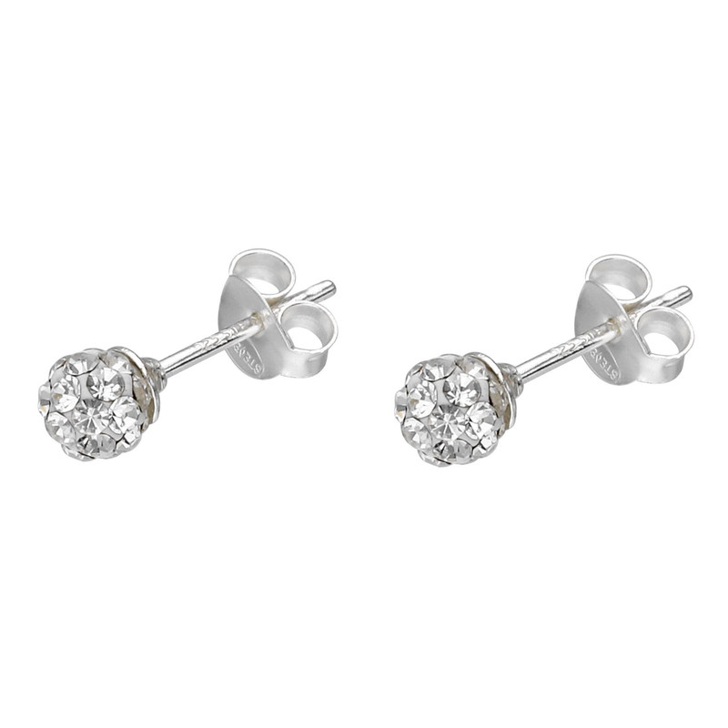 گوشواره نقره زنانه مدل Jeweled ball