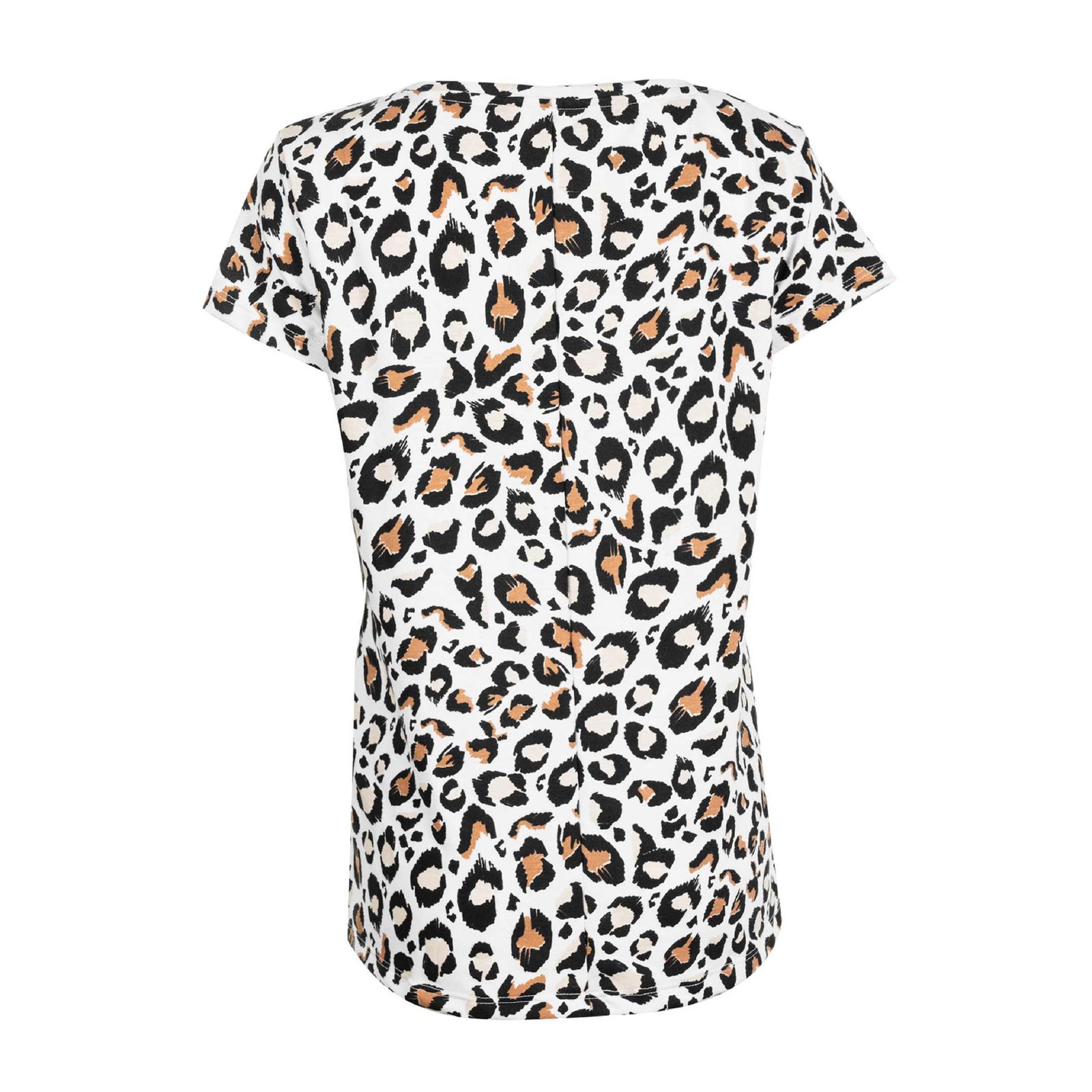 تی شرت آستین کوتاه زنانه جوتی جینز مدل پلنگی کد 1551182 رنگ سفید -  - 2