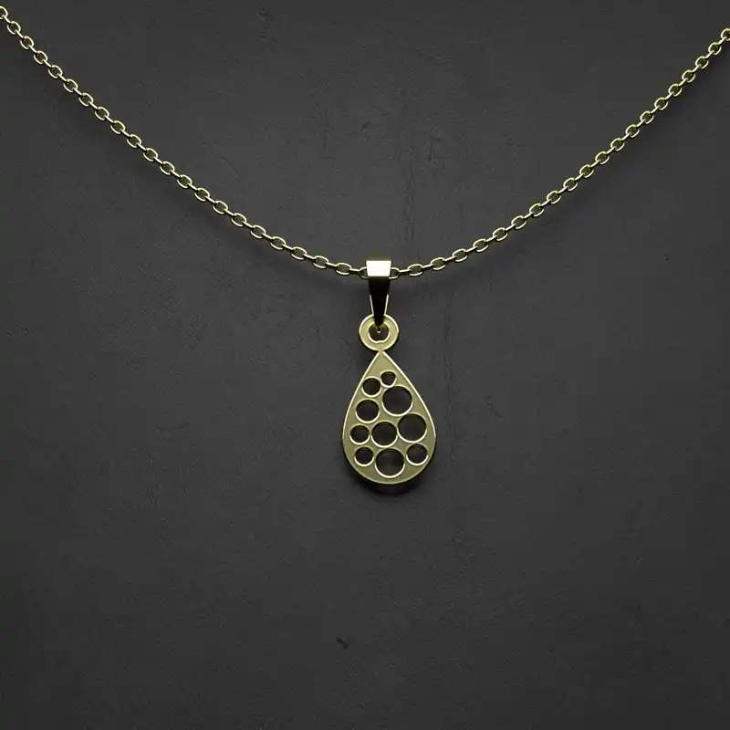 گردنبند طلا 18 عیار زنانه مدوپد مدل هندسی کد Z2-1-1271