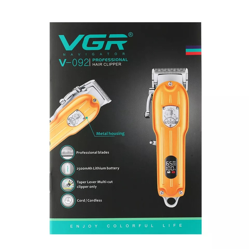 ماشین اصلاح موی سر و صورت وی جی ار مدل V-092 ماشین اصلاح موی سر و صورت وی جی ار مدل V-092