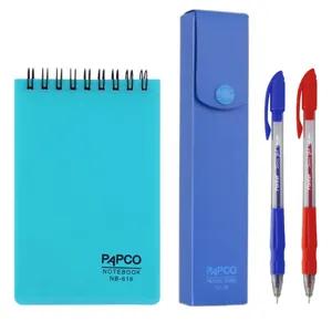  دفترچه یادداشت پاپکو کد 616-PC-08 به همراه جامدادی و خودکار بسته 4 عددی