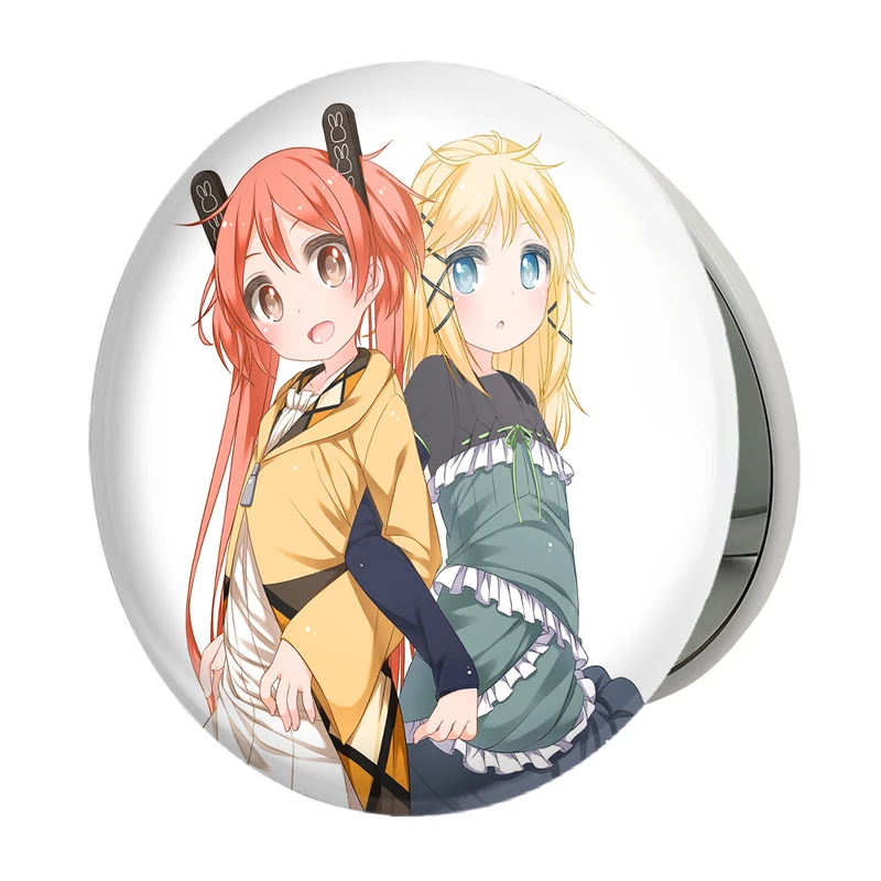 آینه جیبی خندالو طرح تینا و انجو انیمه گلوله سیاه مدل تاشو کد 35815