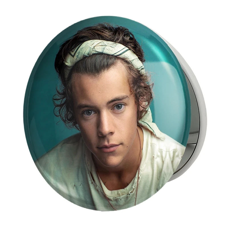آینه جیبی خندالو طرح هری استایلز گروه موسیقی وان دایرکشن One Direction مدل تاشو کد 2924 