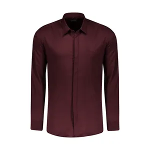 پیراهن آستین بلند مردانه دیورسو مدل سارینا رنگ قرمز