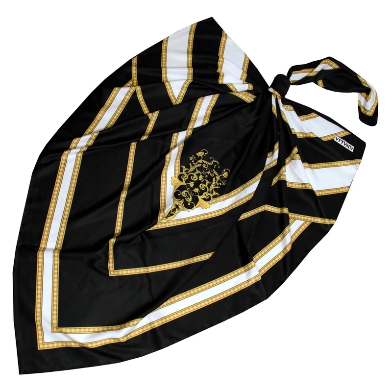 روسری زنانه مدل ابریشم لاکچری مزونی دور حاشیه کد 7040