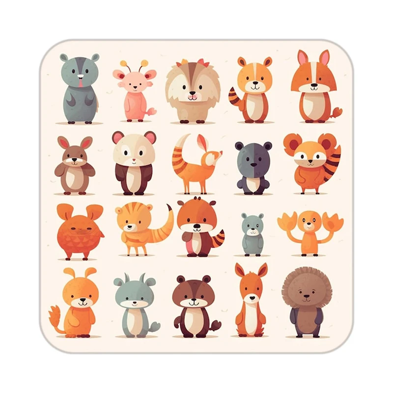 زیر لیوانی کاکتی طرح حیوانات کارتونی مدل mp27819