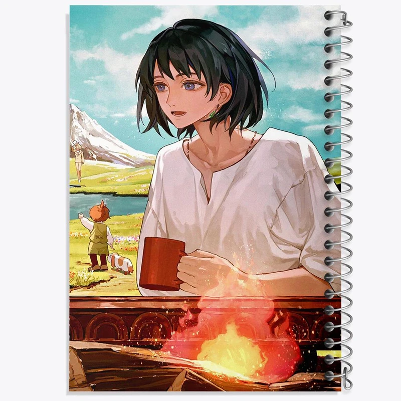 دفتر نقاشی 50 برگ خندالو مدل هاول و سوفی انیمه قلعه متحرک هاول کد 12898