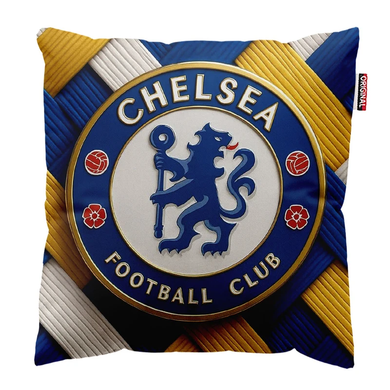  کوسن پاد آفرین طرح باشگاه چلسی کد 2502 سایز 30*30 سانتی متر