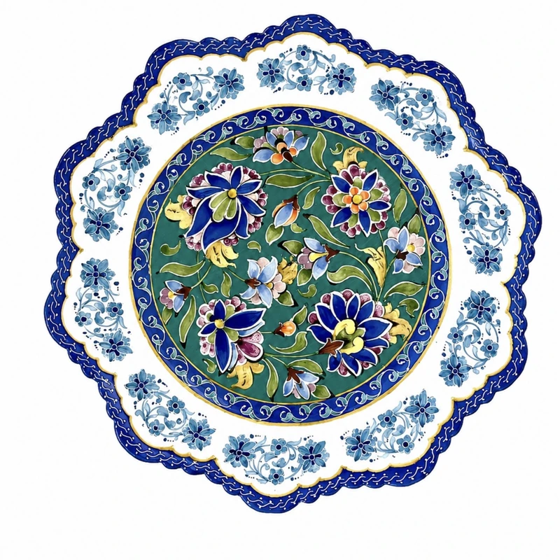 بشقاب میناکاری مسی کد 127