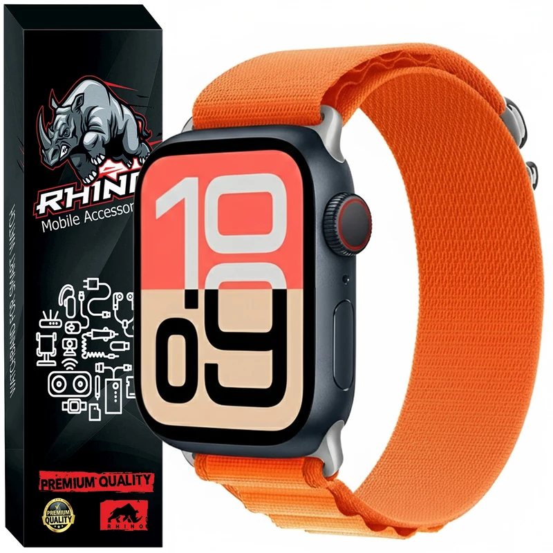 بند راینو مدل Alpine مناسب برای اپل واچ سایز 44 میلی متری سری SE 1 / SE 2 / SE 3